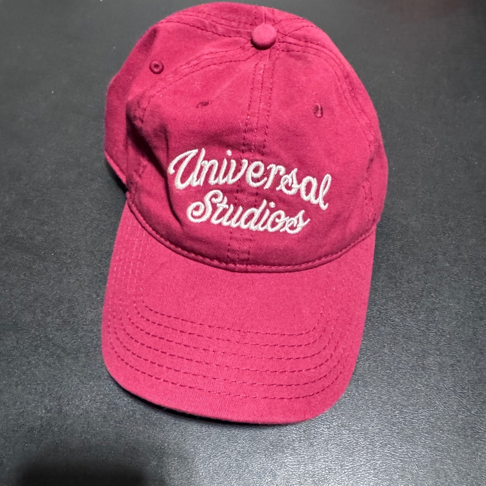 Universal Studios Baseball Cap Unisex OSFA Red Embroidered Logo Dad Hat